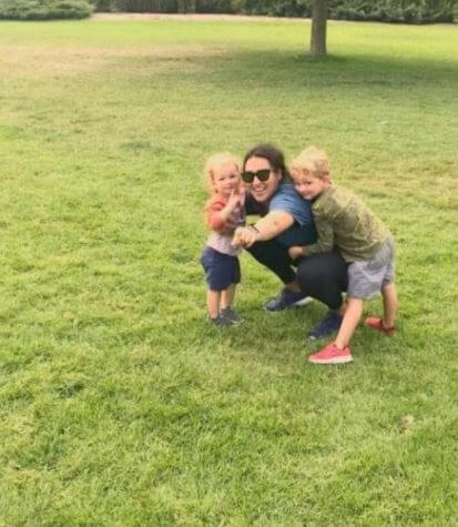 Roberta Nurse enjoying with her children.